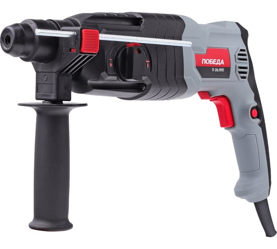 Перфоратор ПОБЕДА П-26 890 мощность 890, макс диаметр бурения 26 мм, дополнительная рукоятка, кейс 140300990, 890 Вт, 2,8 Дж, 7200 уд/мин детальное изображение - 1