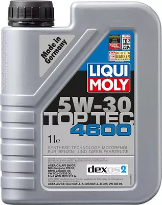 Моторное масло Liqui Moly Top Tec 5W-30 4600, 8032/3755, 1 л  детальное изображение - 1