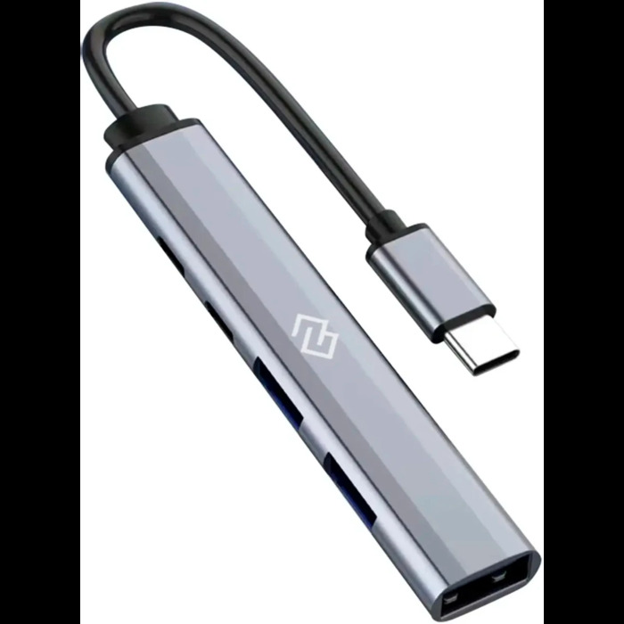 USB-концентратор Digma DHUB-5USB-AC-3.0, Серебряный №1