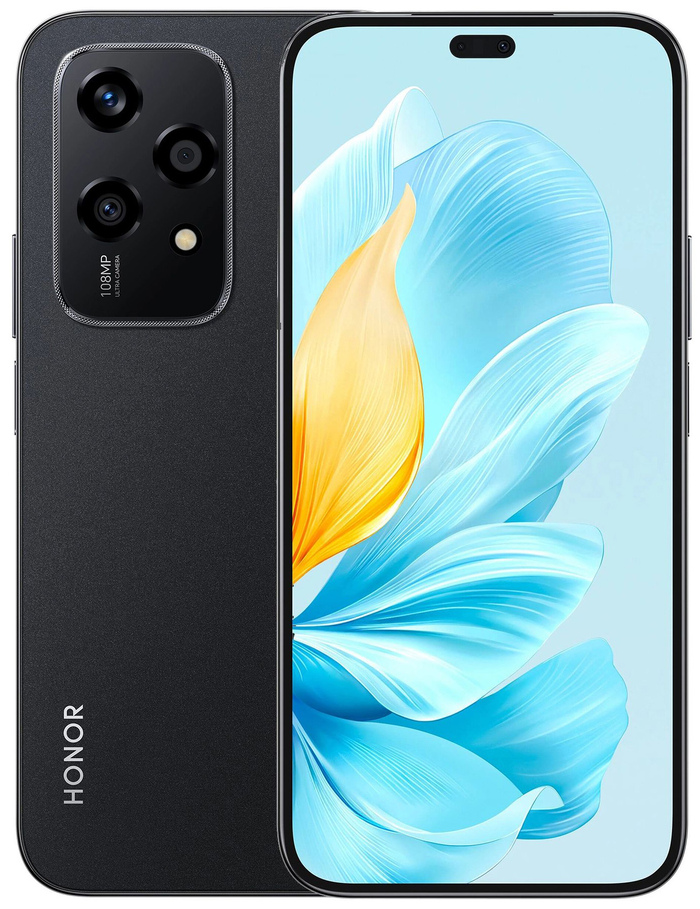 Смартфон Honor 200 Lite 256 Гб, Полночный черный, Dual nano SIM №1