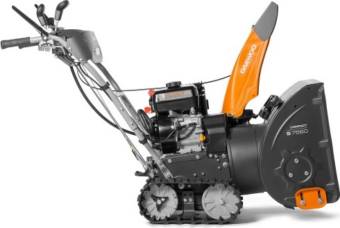 Снегоуборщик бензиновый для мокрого снега гусеничный Daewoo S 7560, 8 л.с., 5800 Вт, Оранжевый/Серый детальное изображение - 4