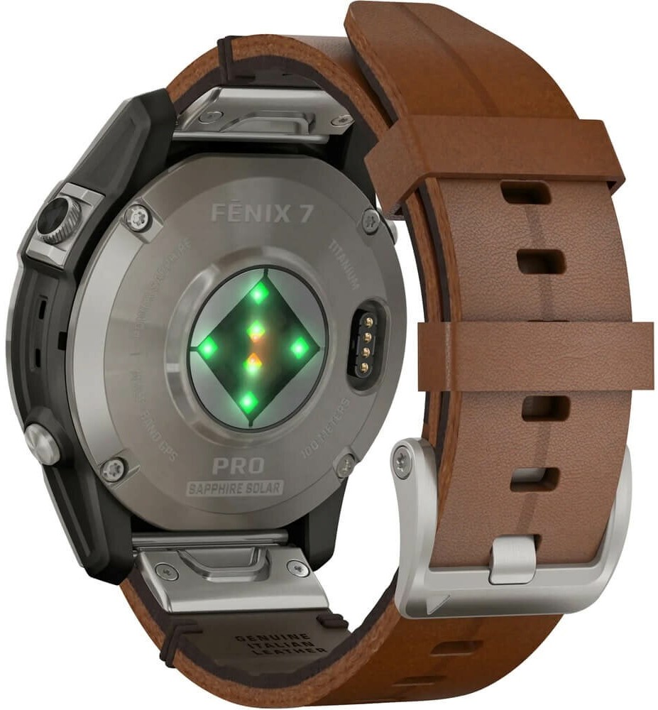 Смарт-часы Garmin Fenix 7 Sapphire Solar, 47 мм, Коричневый детальное изображение - 4