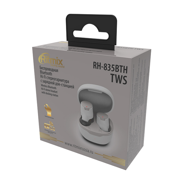 Беспроводные наушники Ritmix RH-835BTH, Белый детальное изображение - 2