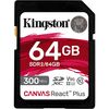 Карта памяти Kingston Canvas React Plus SD (SDR2/64GB), 64 Гб вариант - 1