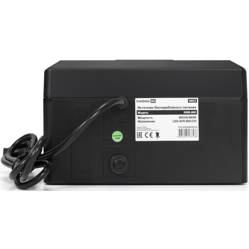 ИБП ExeGate NEO NNB-800.LED.AVR.8SH.CH детальное изображение - 3