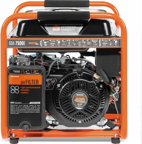 Генератор бензиновый DAEWOO GDA 7500E, 6 кВт, Оранжевый детальное изображение - 6
