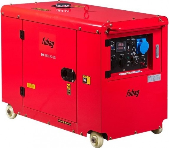 Генератор дизельный с воздушным охлаждением FUBAG DS 6500 AC ES 431743, в кожухе, 6 кВт, Красный детальное изображение - 1