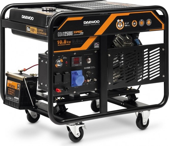 Генератор бензиновый DAEWOO GDA 12500E, 9.5 кВт, Черный детальное изображение - 1