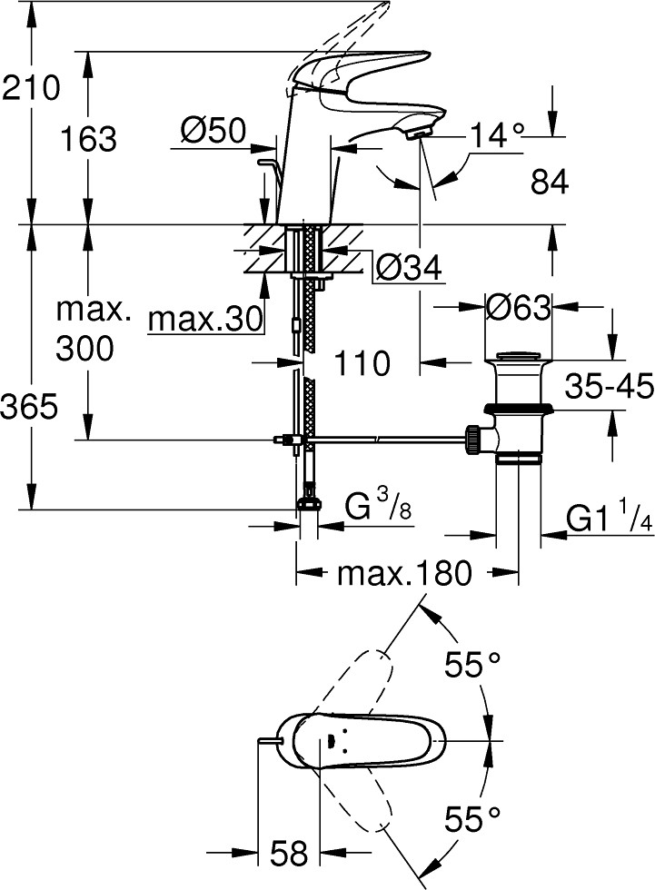 Смеситель Grohe Wave 32284001 детальное изображение - 2