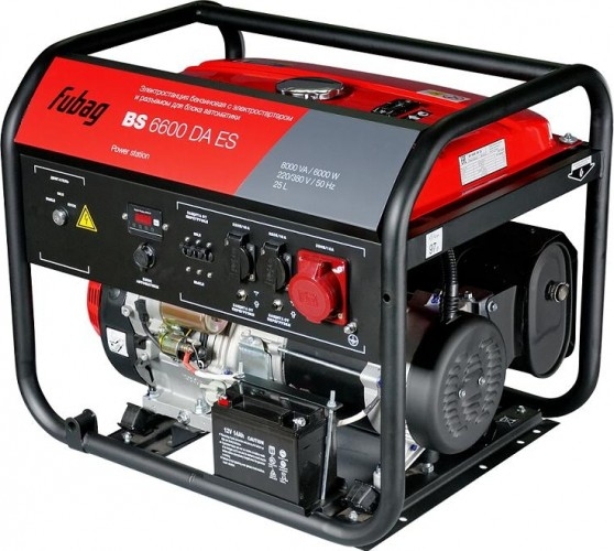 Генератор бензиновый FUBAG BS 6600 DA ES 8641492, 6 кВт, Красный детальное изображение - 2