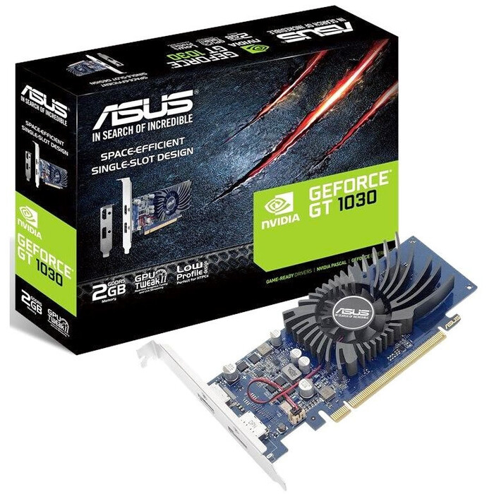 Видеокарта ASUS NVIDIA GeForce GT 1030, GT1030-SL-2G-BRK, 2 ГБ, Синий №4