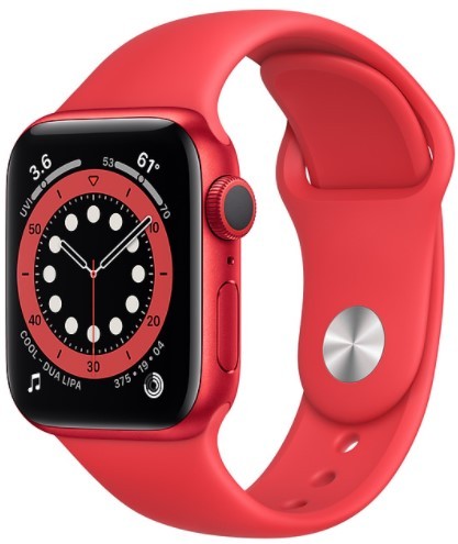 Умные часы Apple Watch Series 6 44 мм, GPS, Red Aluminium Case with Red Sport Band, Красный детальное изображение - 1
