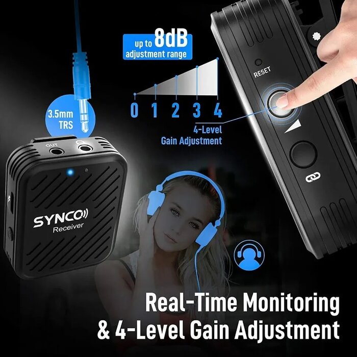 Радиосистема Synco G1(A2) RX + 2TX, Черный №7