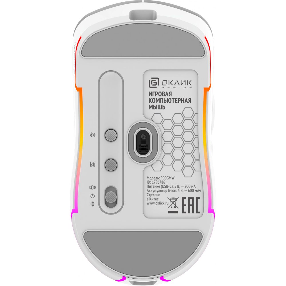 Мышь Oklick 900GMW, Белый детальное изображение - 9