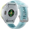 Умные часы Garmin Forerunner 570 47 мм, Светло-серый, алюминиевый безель ярко-желтого цвета, бирюзовый ремешок вариант - 6
