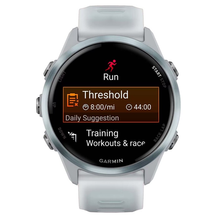 Умные часы Garmin Forerunner 570 42 мм, Светло-серый, алюминиевый безель, облачно-голубой ремешок №2