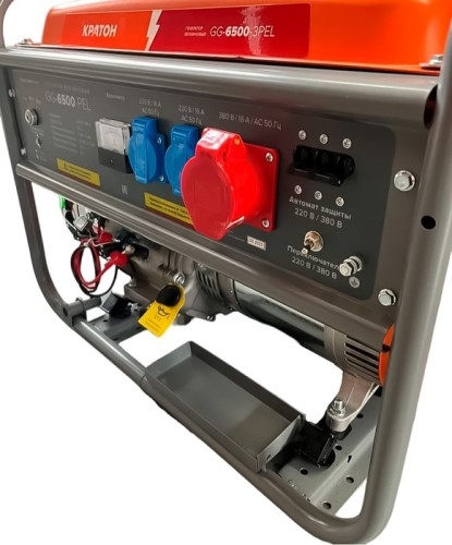 Генератор бензиновый Кратон GG-6500-3PEL 3 08 01 054, 6 кВт, Оранжевый детальное изображение - 2