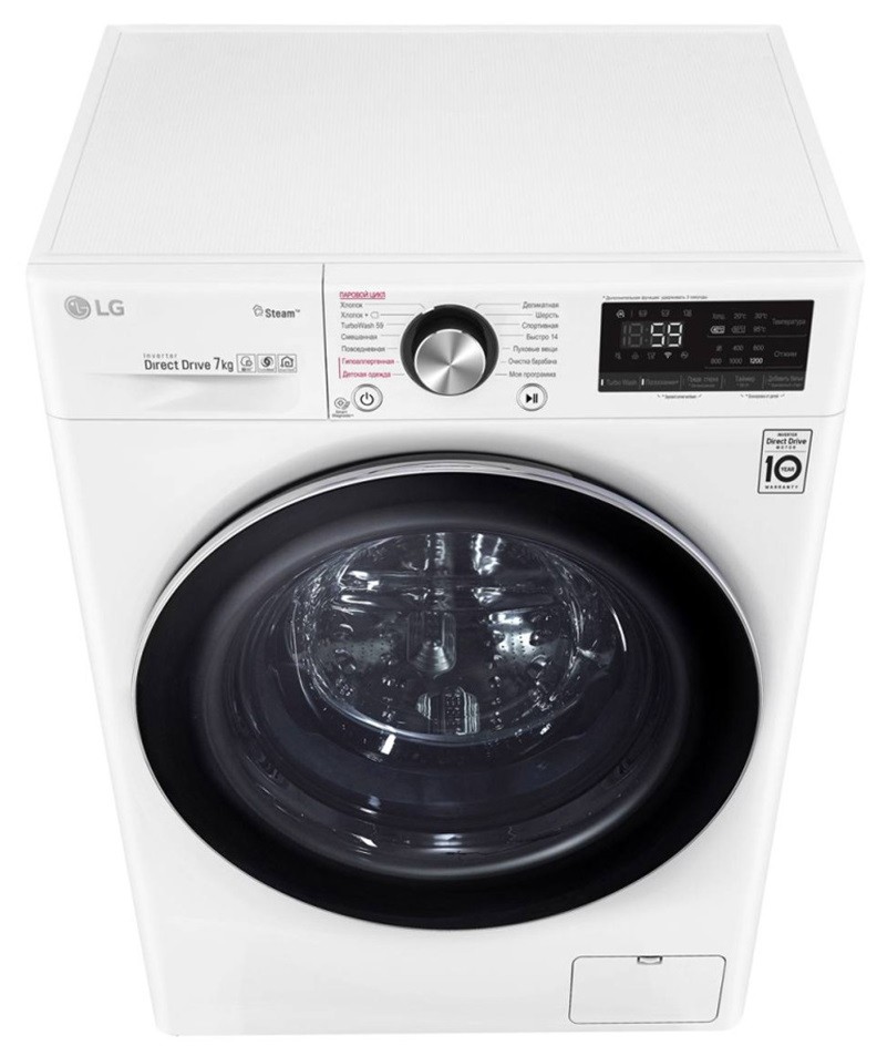 Стиральная машина LG AI DD F2V9HS9W, Белый детальное изображение - 6