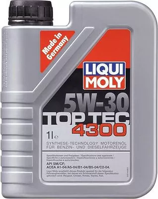 Моторное масло Liqui Moly Top Tec 5W-30 4300, 8030/3740, 1 л  детальное изображение - 1