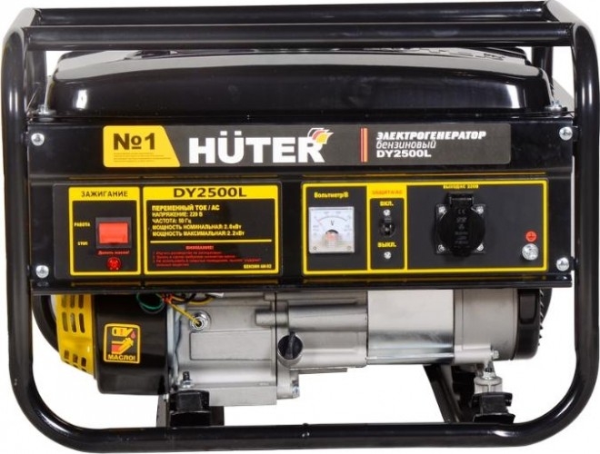 Генератор бензиновый HUTER DY2500L 64/1/3, 2 кВт, Черный детальное изображение - 2