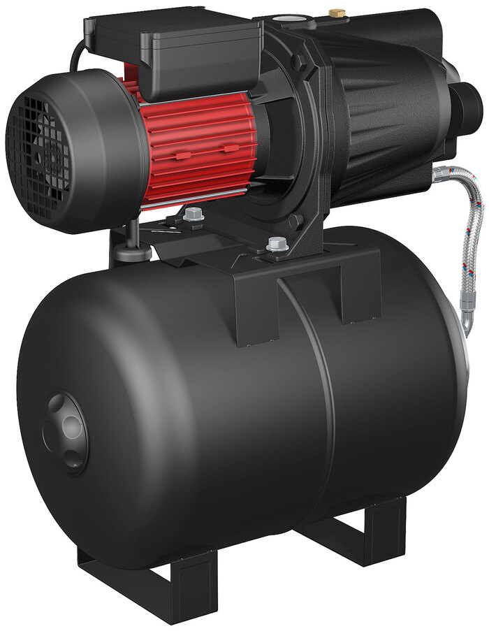 Насос Edisson San 24L aluminum, 46 л/мин, 25 мм, напор 48 м, d=25 мм, 750 Вт, Красный №2