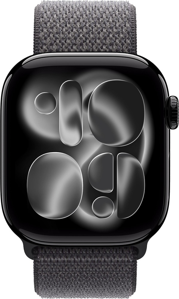 Умные часы Apple Watch Series 11 46 мм, Jet Black Aluminium Case with Dark Gray Sport Loop, GPS + Cellular, Темно-серый детальное изображение - 2