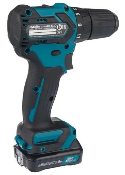 Аккумуляторная дрель-шуруповерт Makita DF332DWAE, 12 В, 35 Нм, 2 А·ч детальное изображение - 3