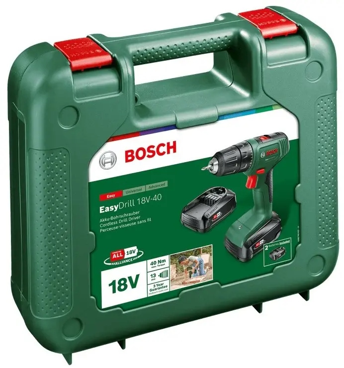 Аккумуляторная дрель-шуруповерт Bosch Easydrill 18V-40, 18 В, 40 Нм, 2 А·ч, 06039D8005 детальное изображение - 5