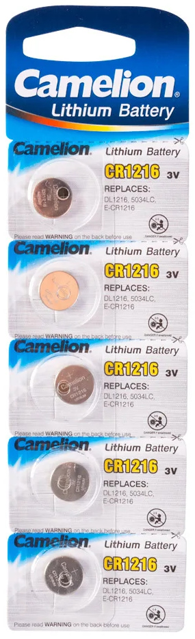 Аккумулятор / батарейка Camelion 5xCR1216  детальное изображение - 1