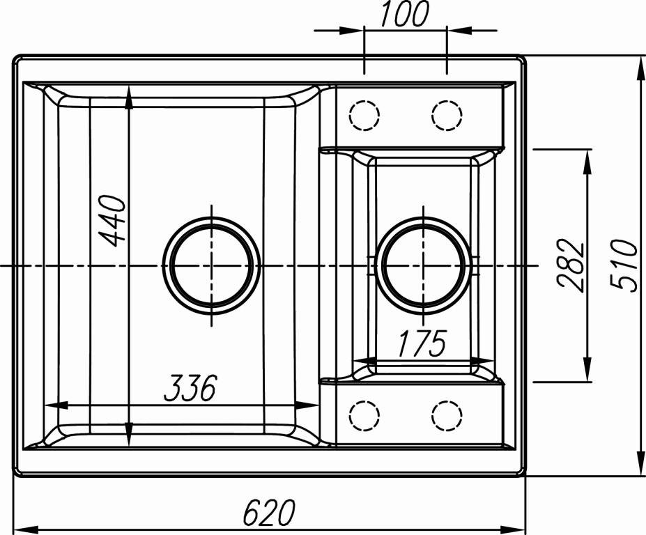 Кухонная мойка Dr. Gans Astra 620K  детальное изображение - 3
