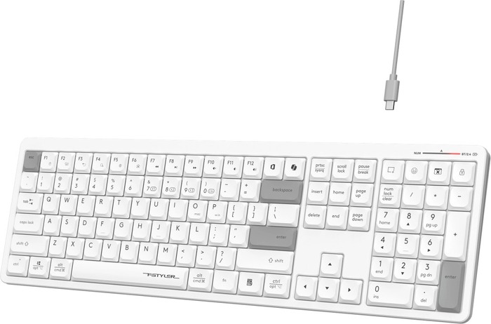 Клавиатура A4Tech Fstyler FBX55C, Белый №7