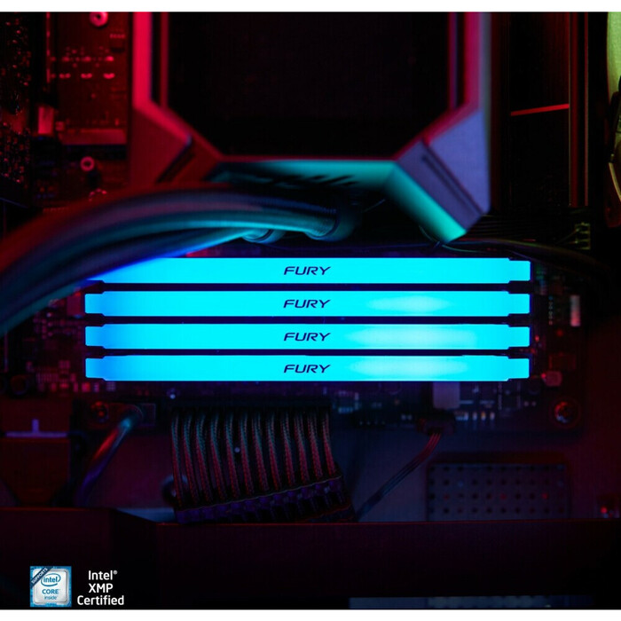 Оперативная память Kingston Fury Beast Black RGB DDR4 3600MHz, KF436C18BB2AK4/64, 4x16 Гб KIT, 64 Гб №5