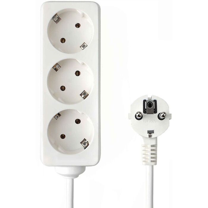 Сетевой удлинитель Гарнизон EL-NLB3-W-1.8, 1.8 м, Белый №1