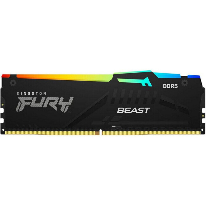 Оперативная память Kingston Fury Beast Black RGB DDR5 6400MHz, KF564C32BBA-32, 32 Гб №1