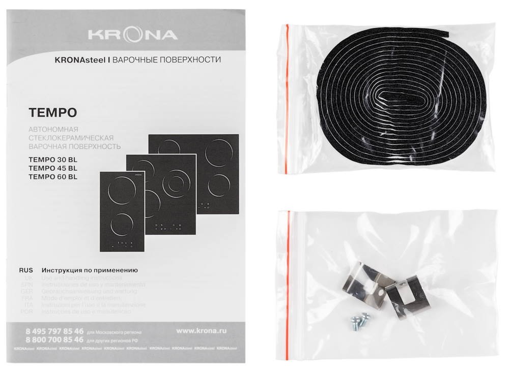 Варочная поверхность Krona TEMPO 30 BL, Черный детальное изображение - 4