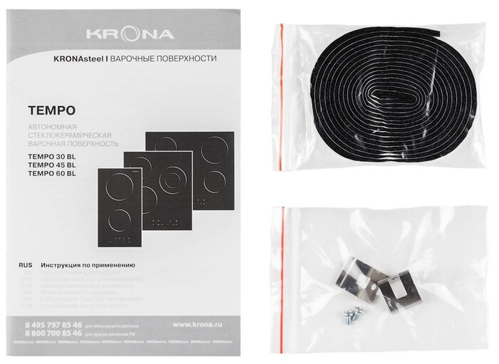 Варочная поверхность Krona TEMPO 30 BL, Черный №4