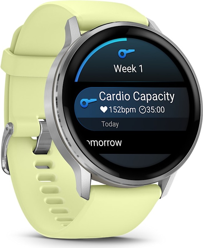 Смарт-часы Garmin Venu 4 45 мм, Серебряный с лимонным ремешком детальное изображение - 3