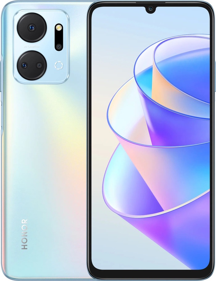 Смартфон Honor X7a 128 Гб, Серебристый титан, Dual nano SIM №1