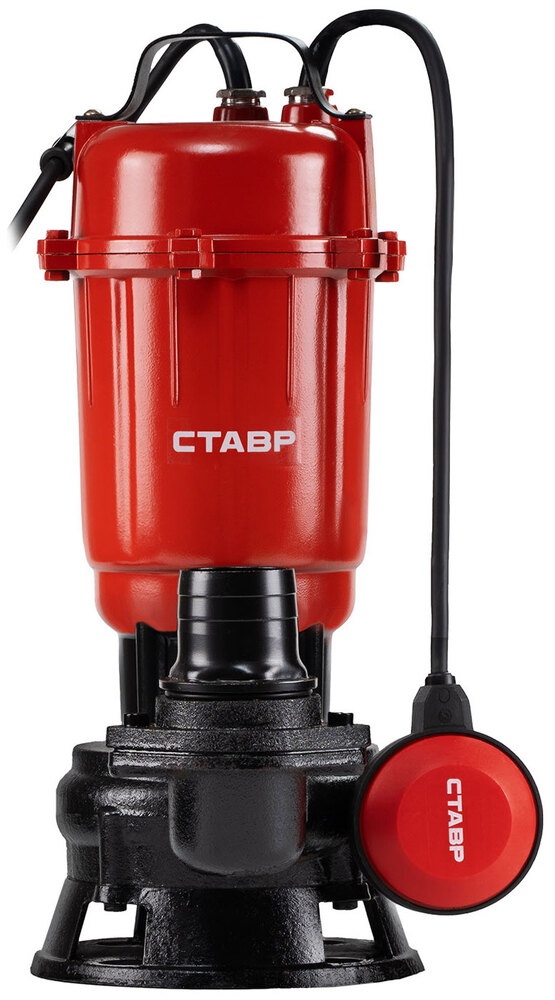 Насос погружной дренажный Ставр НПД-900Ф, 260 л/мин, 50 мм, напор 15 м, d=50 мм, 900 Вт, Красный №1