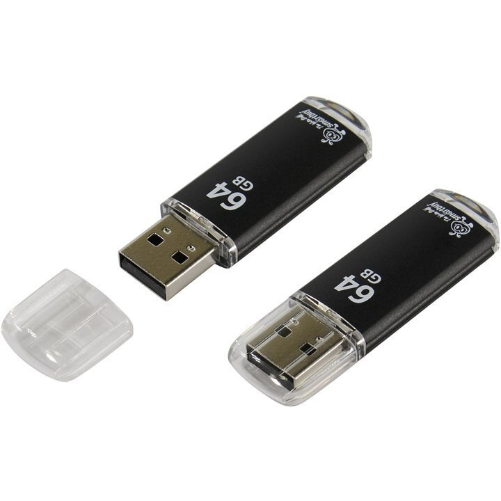 USB Flash накопитель SmartBuy V-Cut (SB64GBVC-K) 64 ГБ, Черный детальное изображение - 1