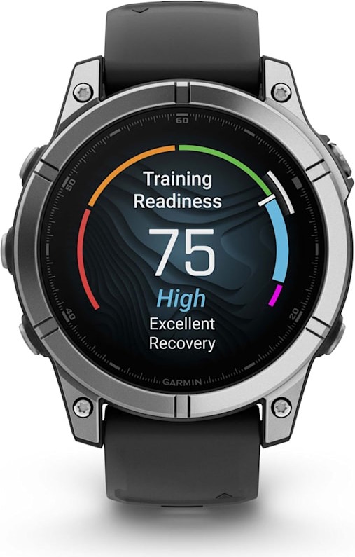 Смарт-часы Garmin fenix E AMOLED 47 мм, серебристый стальной безель, черный силиконовый ремешок детальное изображение - 4