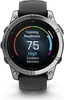 Смарт-часы Garmin fenix E AMOLED 47 мм, серебристый стальной безель, черный силиконовый ремешок вариант - 4