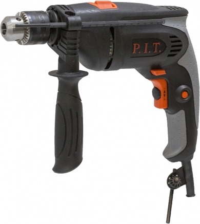 Дрель ударная электрич. (800Вт. 13мм, рег.скор. 0-2800 об/мин, реверс, коробка) P.I.T. PSB13-C3 NEW, 710 Вт детальное изображение - 1