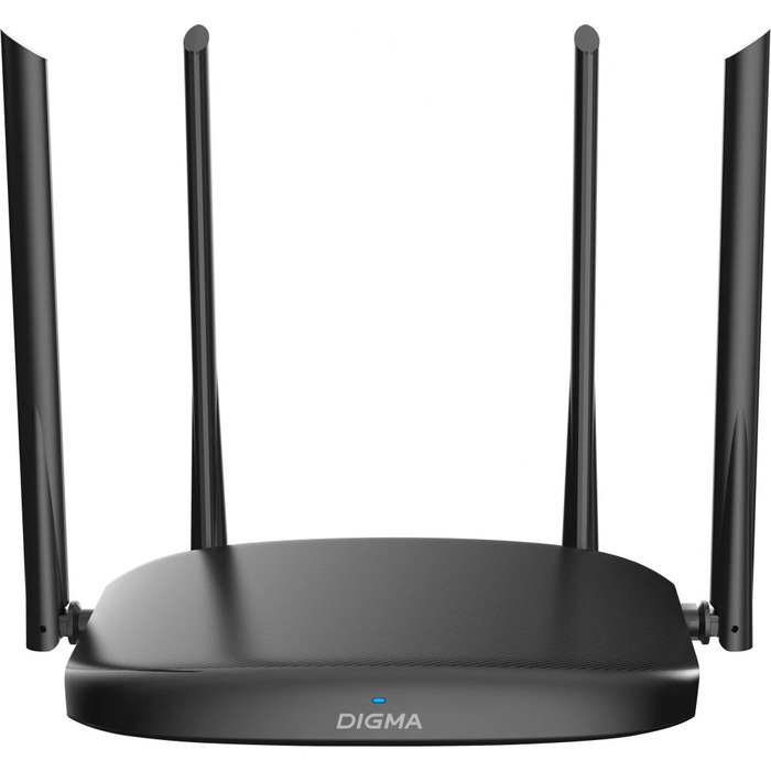 Wi-Fi маршрутизатор (роутер) Digma DWRAC1202, Черный №1