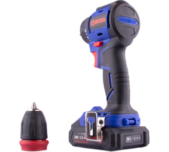 Дрель-шуруповерт аккумуляторная Витязь ДА-520-10БСП (5) (6407) 18012024, 20 В, 65 Нм, 2 А·ч детальное изображение - 2