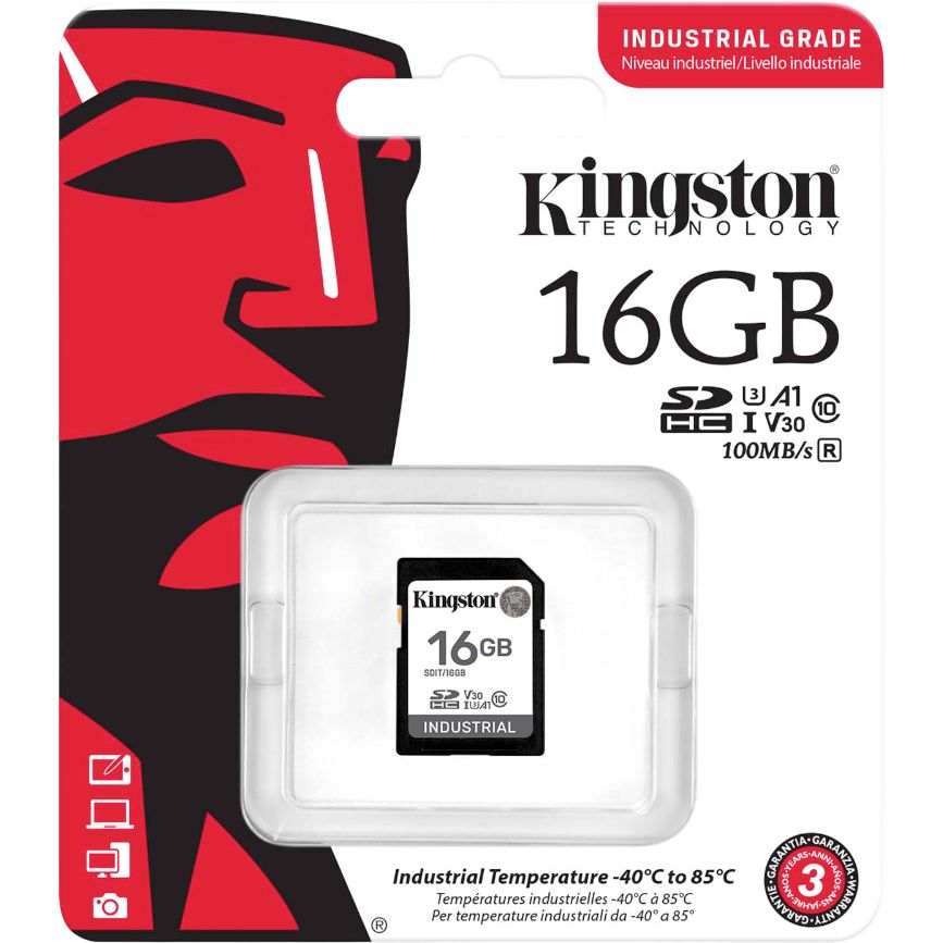 Карта памяти Kingston Industrial SD (SDIT/16GB), 16 Гб детальное изображение - 2
