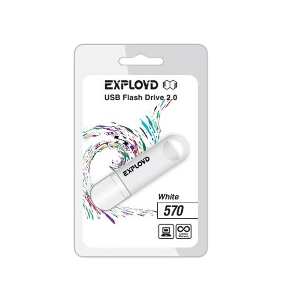 USB Flash накопитель Exployd 570 32 ГБ, белый детальное изображение - 1