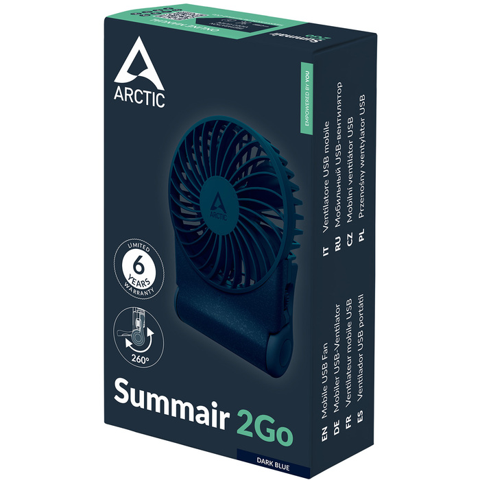 Портативный вентилятор Arctic Summair 2Go, 5 Вт, Темно-синий №8