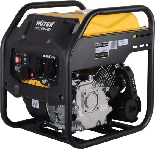 Генератор бензиновый HUTER DN3700i 64/10/28, 3.3 кВт, Черный детальное изображение - 2