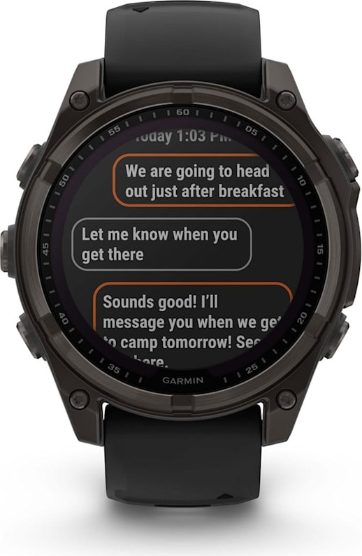 Смарт-часы Garmin Fenix 8 Solar Sapphire DLC, 47 мм, титановый угольно-серый с черным ремешком детальное изображение - 4